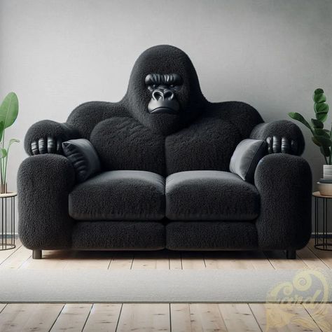 https://card9.com/ai/gorilla-sofa Gorilla Couch, Gorilla Sofa, Couch, Sofa, Collage, Pins, Quick Saves