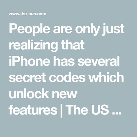 People are only just realizing that iPhone has several secret codes which unlock new features | The US Sun Iphone Secret Codes, Iphone Secrets, Handy Tools, Code Wallpaper, Iphone Features, Phone Hacks, Secret Code, Tech Tips, Cool Tools