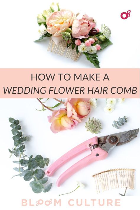 Diy Wedding Hair Comb, Hairstyles Flower, Flower Hair Clips Wedding, Wedding Flower Hair, Diy Wedding Hair, Diy Flower Crown, Bridesmaids Hair, Floral Hair Pieces, Flower Hair Pieces