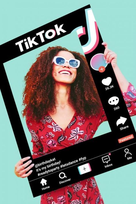 This TikTok photo booth frame it's just what you need for your photos. Your guests are going to love fooling around and doing their dance moves. With this frame, your photos will be that extra bit special. See more party ideas and share yours at CatchMyparty.com Photo Frame For Photo Booth, Tiktok Birthday Party Ideas Diy, Influencer Party Ideas, Tik Tok Photo Booth, Party Photo Frame Diy, Diy Photo Frames For Parties, Photobooth Frame Ideas, Instagram Party Ideas, Photo Booth Frame Ideas