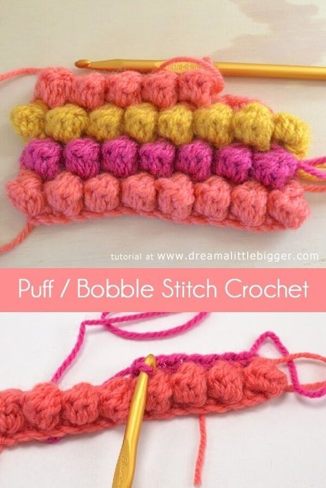 Bobble Stitch Crochet, Bobble Crochet, Crochet Bobble, Confection Au Crochet, Crochet Geek, Stitch Crochet, Bobble Stitch, Crochet Diy, Crochet Motifs