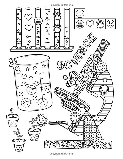 Chemistry Coloring Pages, Biology Coloring Pages, Science Coloring Pages, Educational Coloring Pages, Words Coloring Book, Adult Colouring Pages, Books Collection, Middle School Science, Binder Covers