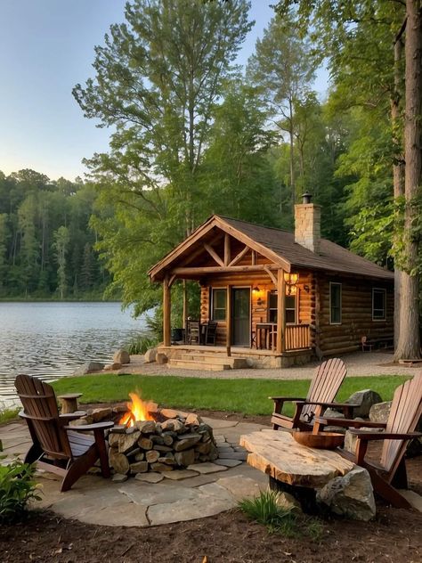 Off Grid Life Aesthetic, Off Grid Living Aesthetic, House Exterior Ideas, Relax House, Cabin Weekend, Cottage Tiny House, Mountain Cabins, Lakeside Cabin, Little Cabin