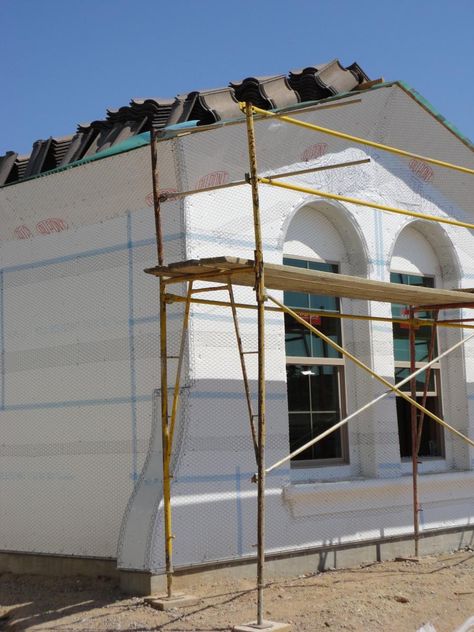 Paint Foam Insulation Board, Stucco On Mobile Home, Expanding Foam Insulation, Spray Foam Insulation Metal Building, Rigid Foam Insulation, Spray Foam Insulation, Stucco Walls, Spray Foam, Foam Insulation