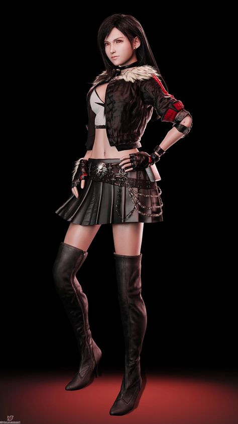 Tifa Outfit, Long Cardigan Outfit, Nike Vapormax Plus, Express Outfits, Sporty Street Style, Final Fantasy Artwork, Final Fantasy Vii Remake, Tifa Lockhart, Horror Music