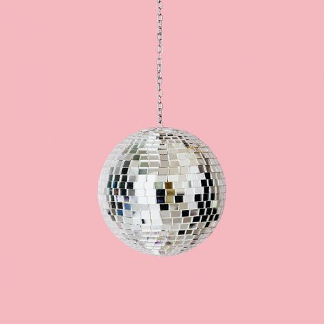 Pink Disco Ball Wallpaper, Lychee Jelly, Pink Disco Ball, Silver Disco Ball, Room Decor Retro, Pink Disco, Ball Aesthetic, Paintings For Living Room, Retro Disco