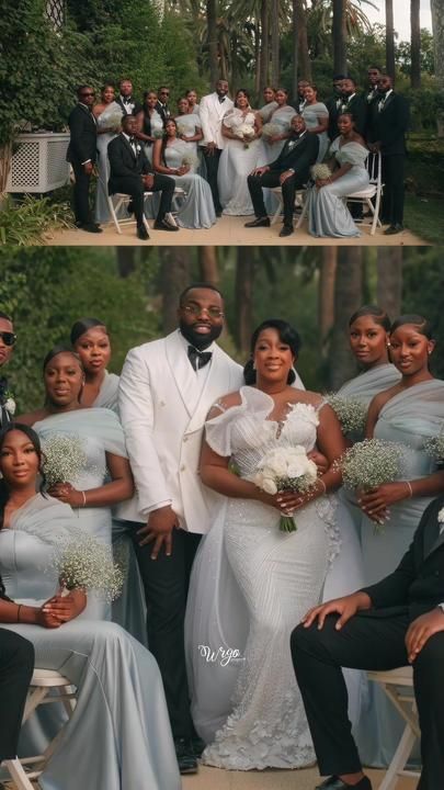 Fireee 🔥 #ftlovestory2023 #bridalparty #wedding #dapper #melanin #s... | TikTok Black Couple Wedding Party, Black Couple Wedding Colors, Wedding Black People, Melanin Wedding, Black People Weddings, Engagement Photo Shoot Poses, Plan Checklist, Big Wedding Dresses, Photoshoot Outdoor