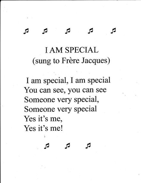 Preschool Song: I am Special | I Am Special, Preschool Songs and ... Preschool Poems, Transition Songs, Circle Time Songs, Kindergarten Songs, Classroom Songs, Songs For Toddlers, All About Me Preschool, I Am Special, About Me Activities