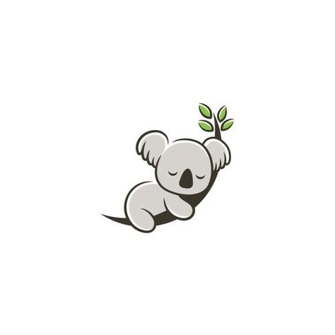 Coala Drawings, Cute Small Illustration, Koala Line Art, Koala Cute Cartoon Wallpaper, Koala Cute Drawing, Koala Tattoo Cute, Koala Logo Design, Koala Aesthetic Cartoon, Koala Tattoo Ideas