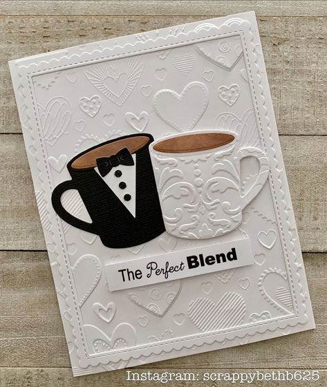 Homemade Wedding Shower Cards, Cricut Wedding Cards, Paper Gnomes, Homemade Wedding Cards, Wedding Shower Cards, Anniversary Cards Handmade, Wedding Day Cards, Coffee Wedding, Wedding Cards Handmade