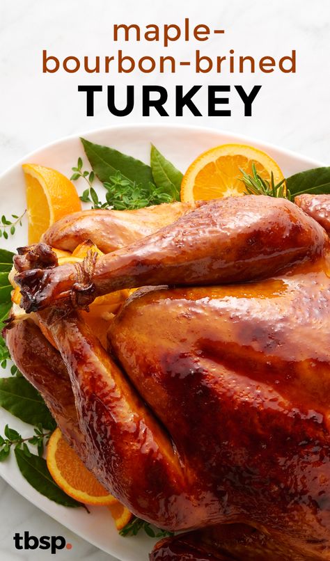 Bourbon Turkey Brine, Bourbon Brine, Bourbon Turkey, Brined Turkey, Grilled Fish Recipes, Turkey Brine Recipes, Smoked Turkey Recipes, Bourbon Glaze, Maple Bourbon