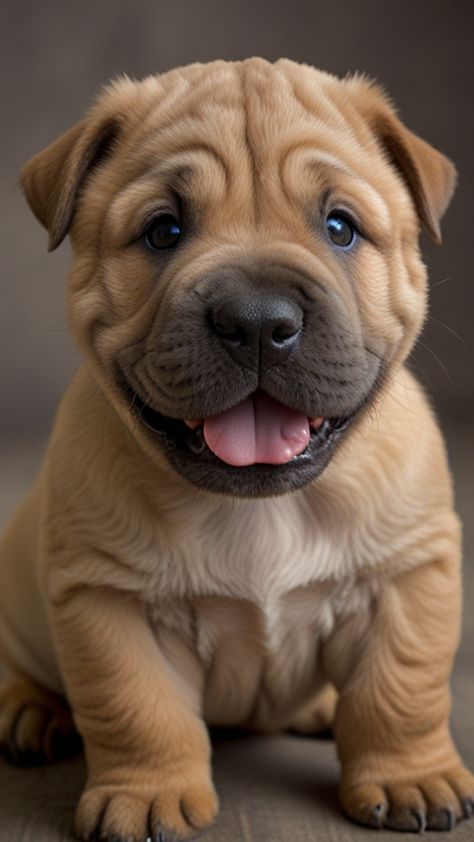 Puppy Smiling, Shar Pei Puppy, Perfect Playlist, Shar Pei Puppies, Cute Bulldog Puppies, Dog Shots, Bully Breeds Dogs, Cute Dogs Images, Animals Photography