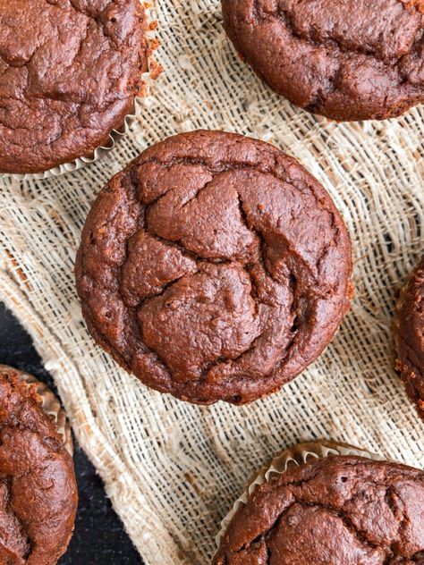 Chocolate Almond Butter Muffins (with oat flour) » Home Cooked Living Oat And Almond Flour Muffins, Muffins With Oat Flour, Almond Butter Muffins, Flower Muffins, Oat Flour Muffins, Almond Butter Chocolate, Butter Muffins, Chocolate Almond Butter, Almond Flour Muffins