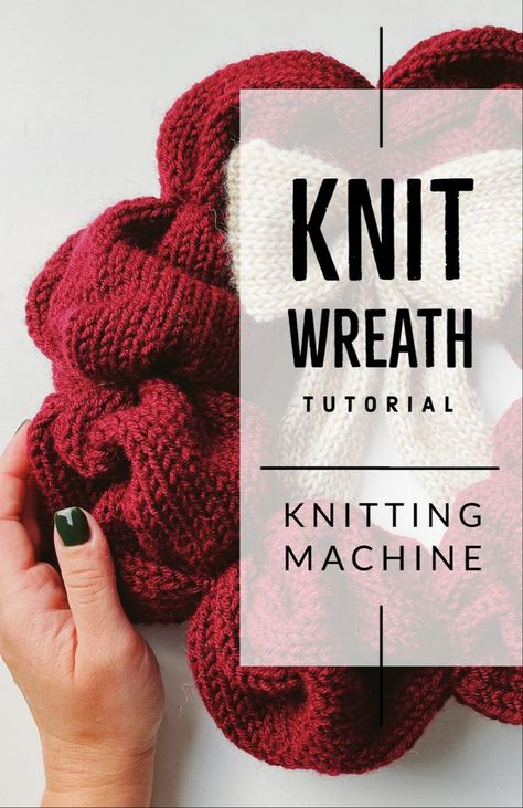 Christmas Wreath Knitting Pattern, Knitting Machine Color Change, Addi Knitting Machine Christmas Projects, Knitted Icord Projects, Addi Machine Christmas Projects, Patterns For Knitting Machines, Csm Knitting Patterns, Addi King Size Patterns, Christmas Loom Knitting Projects