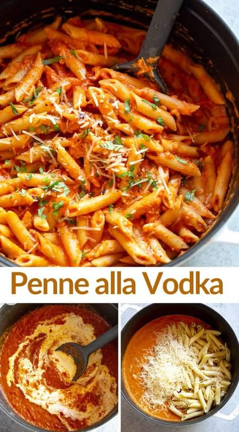 Penne A La Vodka Recipe, Easy Penne Alla Vodka, Vodka Penne Pasta, Homemade Vodka, Homemade Vodka Sauce, Food Specials, Penne Pasta Recipes, Penne Alla Vodka, Mango Dessert Recipes