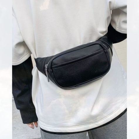 New Waterproof Waist Bag Black 126 Belly Bag, Black Fanny Pack, Leather Billfold, Unisex Backpack, Adidas Trefoil, Shoulder Backpack, Slim Wallet, Leather Messenger, Chest Bag