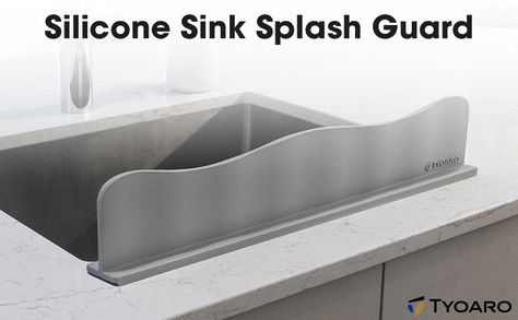 Kitchen Sink Water Splash Guard, Splash Guard Kitchen, Sink Splash Guard, Sink In Island, Splatter Screens, Water Splash, Double Sink, Suction Cup, Mobile Home