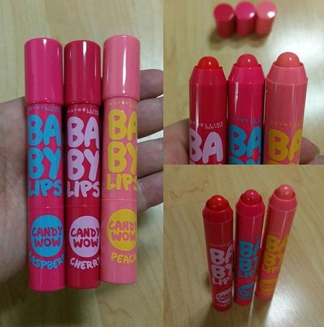 New in Asia: Maybelline Baby Lips Candy Wow Lip Pencils Baby Lips Maybelline, Alat Makeup, Lip Balm Collection, Lip Gloss Collection, Baby Lips, Lip Smackers, Lip Glosses, Makeup Items, Lip Pencil