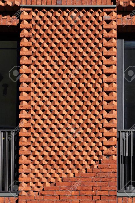 Modern Brick Wall, Brick Wall Pattern, Brick House Designs, Brick Works, Brick Cladding, Brick Detail, Brick Art, Facade Architecture Design, Wall Pattern