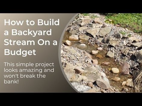 How to build a backyard stream - YouTube Dry Riverbed Landscaping, Homemade Water Fountains, Backyard Stream, Garden Stream, Diy Pond, Backyard Buildings, Easy Build, Water Fountains, Dry Creek