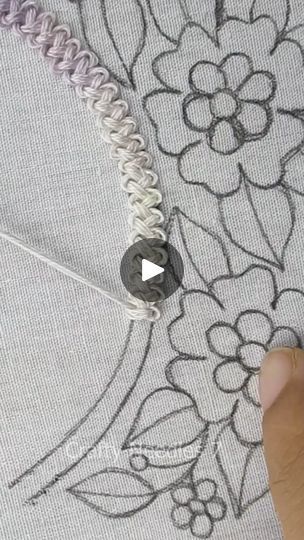 Tela, Couture, Neckline Embroidery, Decoupage Tutorial, Viral Reels, Embroidery Tutorial, Embroidery Videos, Sewing Stitches, Embroidery Motifs