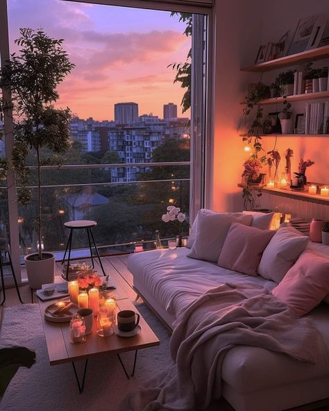 Cozy Apartment Layout, Cosy Flat Aesthetic, Dream Studio Apartment, Living Room Designs For Apartments, Home Inspo Aesthetic, Small Apartment Aesthetic Cozy, Comfy Home Aesthetic, Apartment Inspo Cozy, Appartement Aesthetic