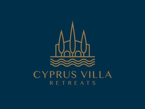 Villa Logo Design, Cyprus Villa, Villa Logo, Resort Branding, Hotel Logo Design, Greece Villa, Resort Logo, Hotel Logo, Hotel Branding