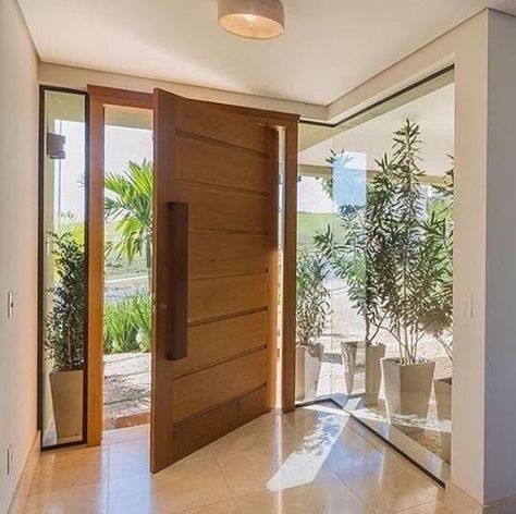 image 16 Vstupná Hala, Pivot Door, Gate Ideas, Wood Exterior, Interior Design Per La Casa, Design Exterior, House Doors, Design Del Prodotto, Natural Home Decor