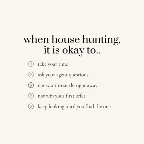 More than half of home buyers say finding the right home is the most challenging step of the home-buying process. But don’t let that get you down. If you stay focused, you’ll find the home of your dreams! It’s okay to ask questions, take your time, and not settle too early in your search. We are here to help! Mortgage Advice, Realestate Marketing, Real Estate Advice, Home Buying Process, Mortgage Lenders, Buying Process, Real Estate Sales, Real Estate Investor, Take Your Time