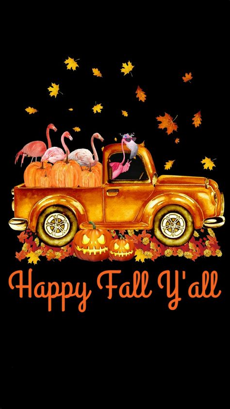 Flamingo Pictures, Fall Humor, Flamingo Wallpaper, Flamingo Decor, Cute Fall Wallpaper, Flamingo Art, Autumn Scenes, Holiday Wallpaper, Welcome Fall