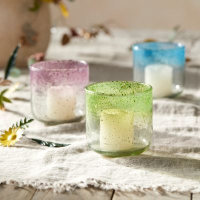 Candle Holders | Lanterns, Votives, Tea Light Holders, Hurricanes + Candlesticks - Terrain Candle Sets, Bright Pop, Glass Votive Holders, Burning Candles, Candle Glow, Tea Light Holders, Candle Inspiration, Glass Votive, Glass Lantern