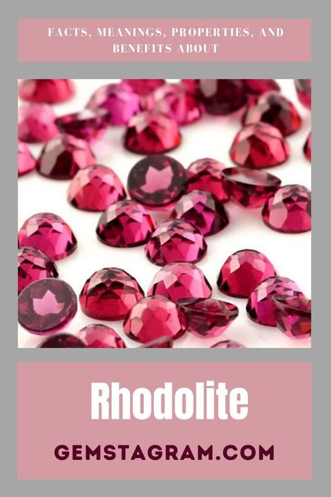 Do you know what rhodolite is? Have you heard of this stone before #crystals #gemstone #crystalhealing #gems #Rhodolite Pyrope Garnet, Rose Stone, Garnet Gem, Greek Words, Crystal Stones, Do You Know What, Facts About, Stones And Crystals, Crystal Healing