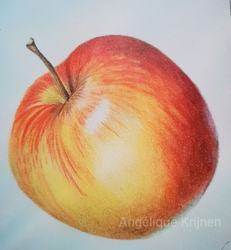 Colored Pencil Artwork Ideas, Drawing Apple, Vegetable Drawing, Fruit Art Drawings, Color Pencil Sketch, Prismacolor Art, Apple Painting, Fruits Drawing, Colored Pencil Artwork