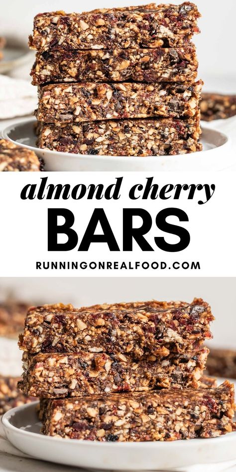 Paleo Breakfast Bars, Granola Bark, Chocolate Granola Bars, Cherry Pie Bars, Real Food Snacks, Cherry Bars, No Bake Granola Bars, Fig Bars, Baked Granola