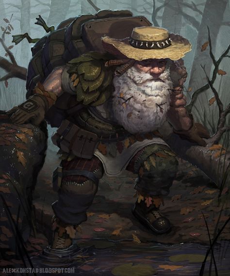 The Old Swamp Hermit by *akonstad on deviantART Midsummer Fairies, Alex Konstad, Ranger Dnd, Concept Art World, Heroic Fantasy, Dungeons And Dragons Characters, Concept Artist, D&d Dungeons And Dragons, Dungeons And Dragons Homebrew