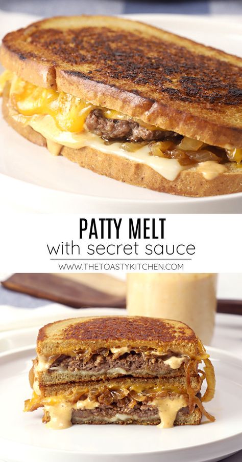 Secret Sauce Recipe, Bagel Sandwiches, Patty Melt Recipe, Best Sandwich Recipes, Melt Recipe, Patty Melt, Sweet Potato Wedges, Hamburger Recipes, Secret Sauce