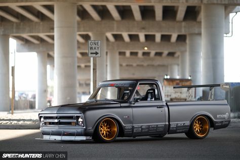 Larry_Chen_speedhunters_chevy_c10r_protouring-32 Larry Chen, Chevy Luv, 67 72 Chevy Truck, Pro Touring Cars, 72 Chevy Truck, Dually Trucks, Lowered Trucks, C10 Chevy Truck, C10 Trucks