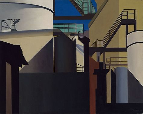 Charles Sheeler Charles Sheeler, Charles Demuth, Industrial Paintings, National Gallery Of Art, Industrial Art, Through The Window, Art Institute Of Chicago, Winter Landscape, Urban Landscape