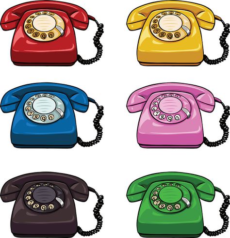 Telephone Sticker, Telephone Clipart, Paper Doily Crafts, Old Telephone, 80 Cartoons, Old School Toys, Pink Chalk, Rotary Phone, Safari Birthday Party