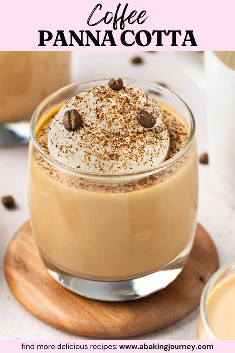 Coffee Panacotta Recipe Easy, Coffee Based Desserts, Coffee Custard Recipe, Panda Cotta Recipe, Panacotta Recipe Easy, Panacota Recipe, Coffee Pudding Recipe, Italijanska Kuhinja, Easy Fancy Desserts