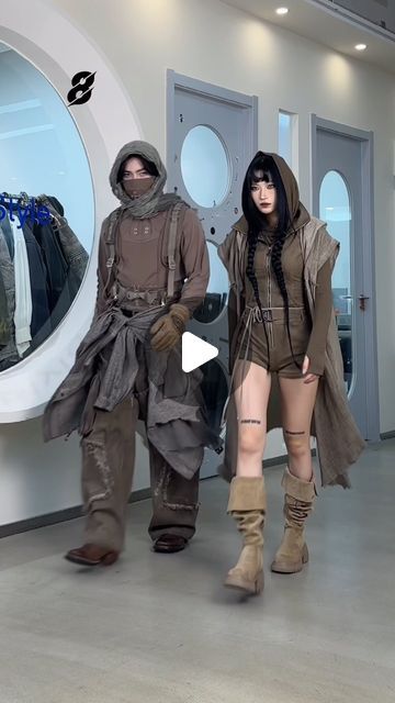 Paul Atreides Outfit, Dune Themed Outfits, Rian Phin, Desert Rave Outfits, Dune Outfit Aesthetic, Dune Rave Outfit, Dune Inspired Outfit, Dune Clothes, Dystopia Outfit