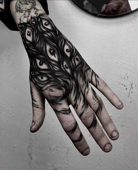 #blackworktattoo #blackwork #darktattoos #blackworktattoos #blackworkink #darkink #darkdesign #blacktattoos #epictattoos #newtattoos #darktattoo #neotraditionaltattoo #neotraditional #traditionaltattoo #classictattoo #legendarytattoo #manlytattoo #maletattoo #firetattoo #tattoo #blackwork #sketchtattoo #coloredtattoo #blacktattoo #armtattoo #darkart #sleevetattoo #tattoosketch #toptattoo #viraltattoo #mentattoo #tats #tattooideas #tattoo #newtattooideas #tattoodesign #stenciltattoo Cool Full Hand Tattoos, Forearm Tattoos Grunge, Simple Mens Hand Tattoo, Hand Tattoos Full Coverage, Gothic Hand Tattoo Men, Dark Art Hand Tattoo, Blacked Out Hand Tattoo, Cyberpunk Hand Tattoo, Neck Tattoo Aesthetic