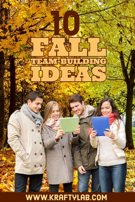 Fall is here, and I could not be happier to say hello to the season of warmth and comfort, including pumpkin-spice everything, crunchy leaves, and all the upcoming holidays.  Check out 10+ fun fall team building activity ideas including team building sessions, happy hour ideas and virtual games to help your teams stay engaged all season long. Networking Icebreakers Games, Fall Work Events, Fall Activities For Work, Fall Themed Team Building Activities, Team Building Events For Work, Fall Work Activities, Fall Team Bonding Activities, Fall Activities For The Office, Fall Office Party Games