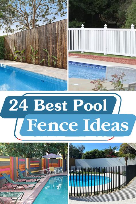 Semi Inground Pool Fence Ideas, Swimming Pool Fencing Ideas, Fencing Ideas Around Inground Pool, Safe Pool Ideas, Swimming Pool Privacy Fence Ideas, Pools With Fences, Privacy Fence Pool Area, Privacy Fences Around Pools Ideas, Fence For Above Ground Pool