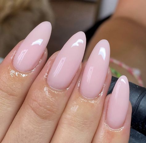 Light Pink Gel Nails, Strawberry Milk Nails, Gel Nails Shape, Milky Nails, Pink Gel Nails, Girly Acrylic Nails, Cute Acrylic Nail Designs, Almond Acrylic Nails, Soft Nails