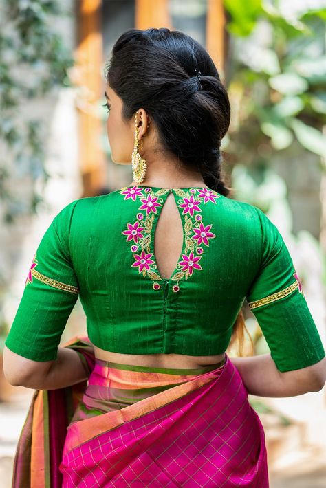 Ready to shop blouses | House Of Blouse Cotton Blouse Design, New Saree Blouse Designs, Blouse Back Neck Designs, Blouse Design Images, New Blouse Designs, Blouse Designs Indian, Silk Saree Blouse Designs, Saree Blouse Patterns, Blouse Designs Silk