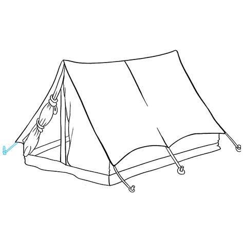 Tent Sketch, Tp Tent, Tent Tattoo, Tent Drawing, River Drawing, Camping Drawing, Bird Paintings On Canvas, A Frame Tent, Learning Mathematics