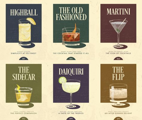 Cocktail Infographic Design, Speakeasy Poster, Cocktails Menu Design, Mixology Aesthetic, Cocktail Menu Design Ideas, Bar Graphic Design, Menu Graphic Design, Cocktail Menu Design, Bar Menu Design