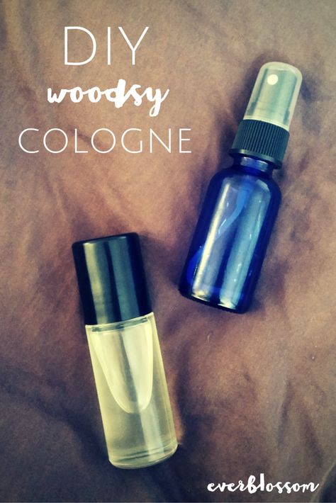 Need a gift idea for your man? This woodsy essential oil cologne is SO easy to make - try a spray OR a roll on! Essential Oil Cologne, Homemade Perfume, Beard Care Products, Perfume Recipes, Oils For Men, Diy Essentials, Diy Perfume, Essential Oils Gifts, Homemade Bath Products