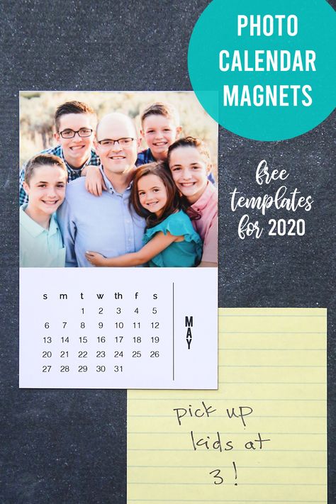 DIY Photo calendar magnets {free 2020 templates} - It's Always Autumn Diy Photo Calendar, Inexpensive Diy Christmas Gifts, Diy Desk Calendar, Calendar Magnets, Handmade Holiday Gifts, Magnetic Calendar, Mini Calendars, Photo Calendar, Printable Pages